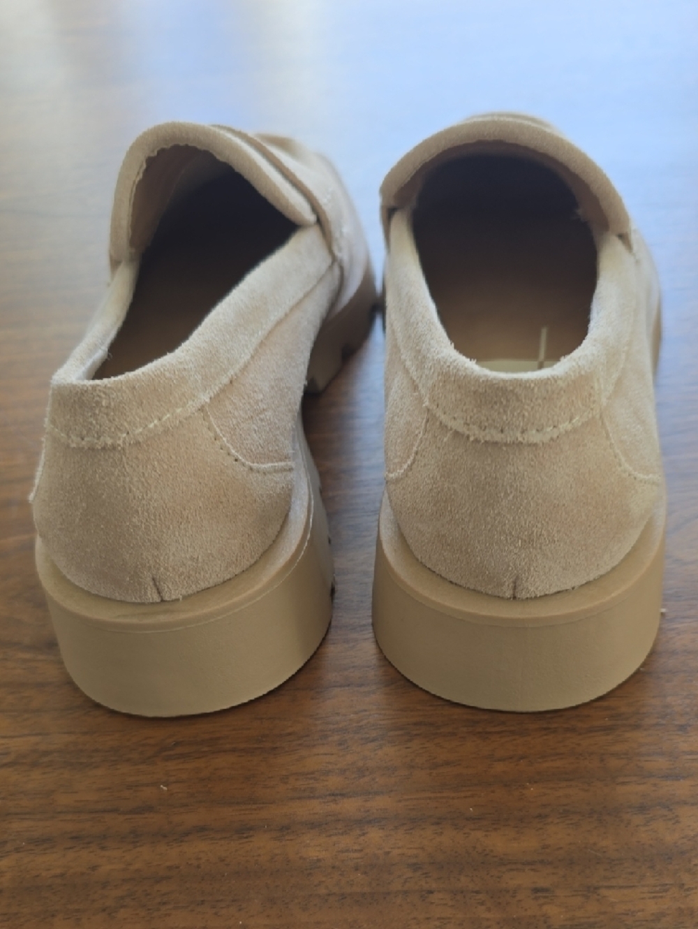 Dolce Vita Taupe Suede Penny Loafers - Picture 5 of 8
